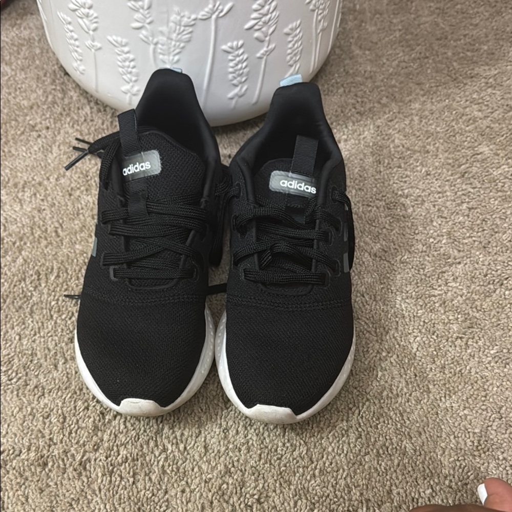 Adidas Black Athletic Shoes with Cushioned Sole